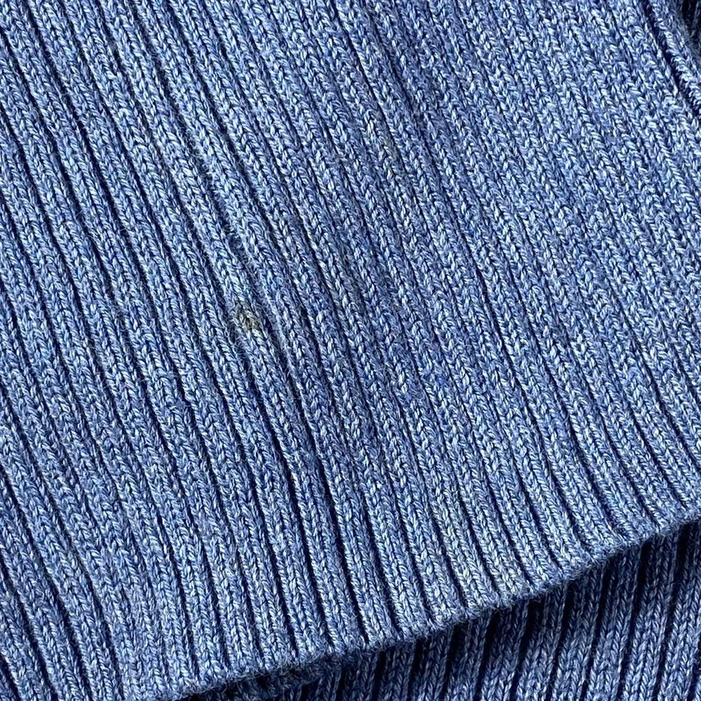 Tommy Hilfiger Sweater Womens 2X Blue Knit Plus‎ 3/4 Raglan Sleeve Ribbon Neck